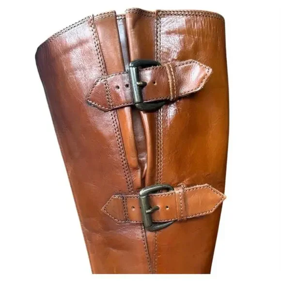 Clarks Women's Leather Riding Boots - Adjustable Buckled Straps 6.5 - Picture 5 of 8